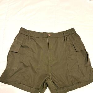 Olive Green Cargo Shorts